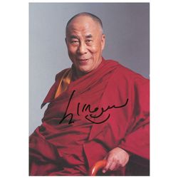 Nobel Peace Prize Winner & Legendary Tibetan Spiritual Leader, The Dalai Lama Signed Photo -- Near F