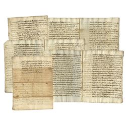 Papal Brief Manuscript From Pope Pius V -- Circa 1572