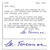 Image 1 : Mother Teresa Typed Letter Signed -- ''...Keep the joy of loving God ever burning in your heart as y