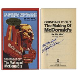 Fast Food Visionary Ray Kroc Signed Copy of ''Grinding It Out: The Making of McDonald's''