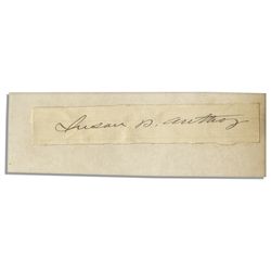 Suffragette Susan B. Anthony's Signature