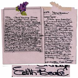 Jacqueline Bouvier's Eccentric Cousin Edie Bouvier Beale Autograph Letter Signed -- ''...the priest 