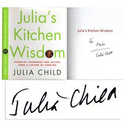 Julia Child Signed First Edition of ''Julia's Kitchen Wisdom''