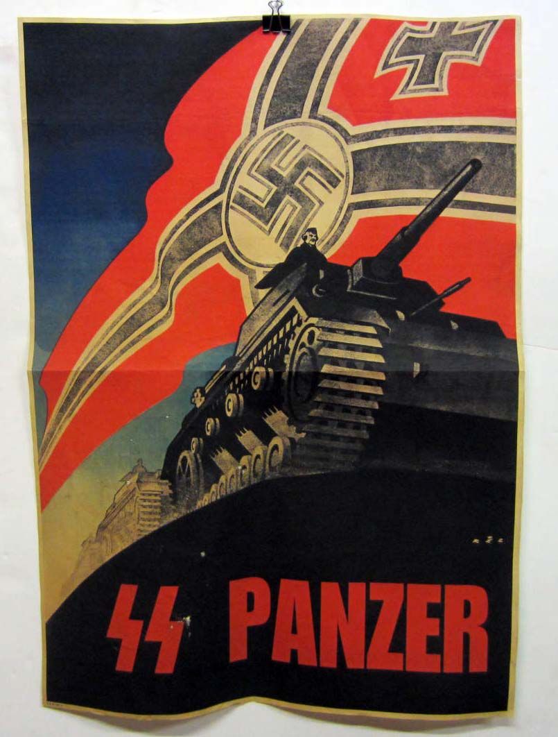 Panzer Poster GERMAN NAZI SS PANZER POSTER