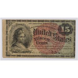 1863 FIFTEEN CENT US FRACTIONAL NOTE