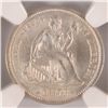 Image 2 : 1873 ARROWS SEATED DIME NGC MS65 GEM BLAST WHITE, VERY RARE!
