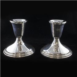 Set of 2 Empire Sterling Candlestick Holders