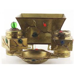 Vintage Smoking Desk Set