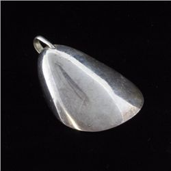 Sterling Sculpted Concave Pendant