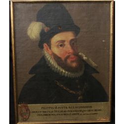Four Framed Oil on Canvas Portraits of Kings