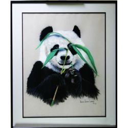 Original Norma Jeanne Curran Panda Painting