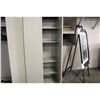 Image 2 : GREY WITH BLACK TRIM 2 DOOR STORAGE CABINET