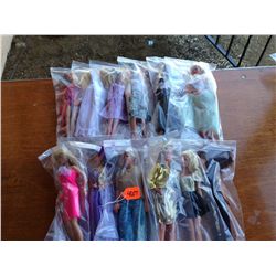 lot of 12 barbies