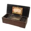 Image 1 : A Late 19th Century Swiss Musical Box, the 15 cm cylinder plying 8 airs, in a faux rosewood and i...