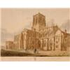 Image 1 : An Early 19th Century Coloured Print, The South East View of Sherborne Church, awarded to Simon P...