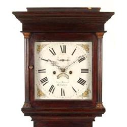 A George III Longcase Clock, the 30 cm square painted dial signed "Saml Daniel Colyton" with Roma...