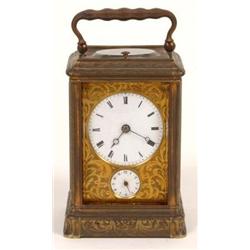 A 19th Century French Carriage Clock, the movement signed "Repasse par Levy et fil & co, Palais R...