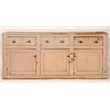 Image 1 : A Victorian Painted Pine Dresser Base, fitted three drawers over a dog kennel flanked by cupboard...