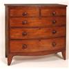 Image 1 : An Early 19th Century Mahogany Bow Front Chest, of two short and three graduated long drawers, on...
