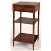 Image 1 : A 19th Century Dutch Mahogany Washstand, with floral marquetry inlaid decoration, the double hing...