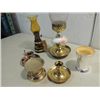 Image 2 : LOT 6 VARIOUS LAMPS (4) CANDLE HOLDERS & 2 OIL