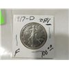 Image 2 : 1917D OBVERSE WALKING LIBERTY HALF DOLLAR COIN F