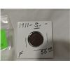 Image 2 : 1911S WHEAT PENNY KEY DATE NICE FINE