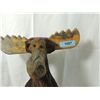 Image 1 : HAND CARVED WOOD MOOSE LAWN ORNAMENT STATUE