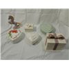 Image 2 : LOT 6 PIECES CHINA KEEPSAKE BOXES HORSE MORE
