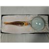 Image 2 : MURANO STYLE 8"L GLASS HANDLE MAGNIFYING GLASS