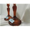 Image 3 : PAIR BROWN GLASS DEPRESSION ERA CANDLE HOLDERS