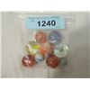 Image 1 : BAG 9 VINTAGE MARBLES AS SHOWN