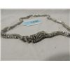 Image 1 : NEW SILVERTONE HOLLOW ROPE NECKLACE WITH CRYSTALS