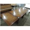 Image 1 : ANTIQUE OAK INLAID QTR SAW DINING TABLE LEAVES