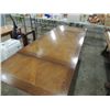 Image 3 : ANTIQUE OAK INLAID QTR SAW DINING TABLE LEAVES