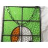 Image 2 : LEADED FRAME STAIN STAINED GLASS PANEL ANTIQUE