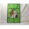 Image 1 : LEADED FRAME STAIN STAINED GLASS PANEL ANTIQUE