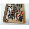 Image 2 : BOX LOT TOOLS SOCKETS, WRENCHES, CHISELS MORE
