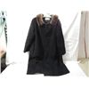 LADIES VINTAGE 1940'S LONG COAT MINK COLLAR