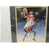 Image 2 : GRANT HILL PISTONS RUSSELL LITHO PRINT MOUNTED