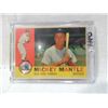 Image 1 : 1960 TOPPS #350 MICKEY MANTLE BASEBALL CARD