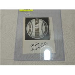 BABE RUTH SIGNATURE AUTOGRAPH ON LOGO