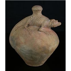 12 1/8" Taino Effigy Potiza Vessel.