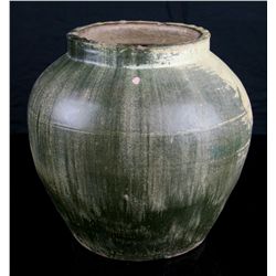 12" Green Glazed Han Dynasty Jar