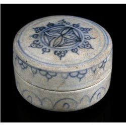 1 3/8" 15th Century Lidded Jar - Vietnamese