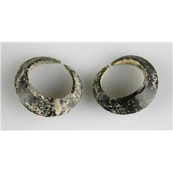 Pair of Sa Huynh Prehistoric Glass Earrings