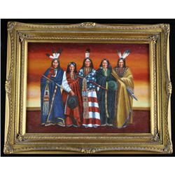 20 1/2"x16 1/2" Indian Painting