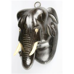 6" Carved Elephant Bust