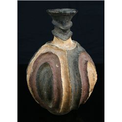 12 3/8" Tutsi Polychrome Pottery Gourd