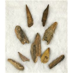Assortment of Bone Awls/Artifacts
